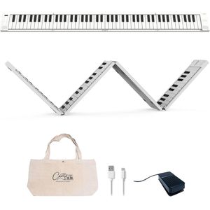 Opvouwbare Digitale Piano Met 88 Toetsen - Draagbare USB MIDI Controller Voor Beginners En Professionals