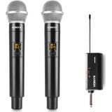 Draadloze microfoon - Geschikt voor JBL speakers - met plug-in ontvanger -Vonyx WM552- UHF draadloze microfoonset met 2 microfoons