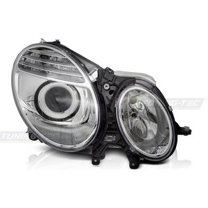 Koplamp rechts - voor Mercedes W211 2006-2009 sedan/combi - TYC - chroom