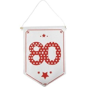 80e verjaardag versiering vlaggetje/vaantje