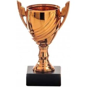 Bronzen trofee beker derde prijs 13 cm