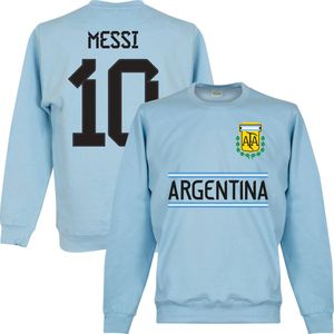 Argentinië Messi 10 Team Sweater - Lichtblauw - S