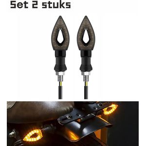 Set van 2 Motor Knipperlichten - LED, 12V, Waterdicht, Universeel, 10mm Montagebout, scooter