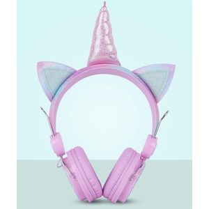 Unicorn koptelefoon voor meisjes met kabel - 84d volumebescherming - verstelbare elementen-geen gedoe met bluetooth of oplaad kabels - Geleverd in mooie unicorn geschenk verpakking