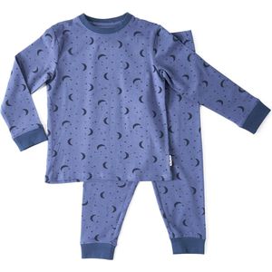 Little Label Pyjama met All Over Print Blauw/Donkerblauw