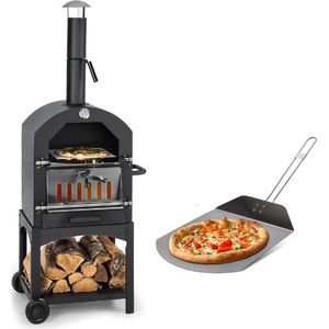 MaxxGarden Pizza oven buiten - Houtgestookte Pizza oven - Houtskool Barbecue - Pizza BBQ Smoker - 45 x 65 x 158cm