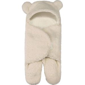 Baby Slaapzak Beige maat S | Teddy zacht gevoerd| Newborn | Autostoel kinderwagen zak doek