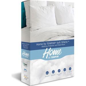 Home by TEMPUR® Matrasbeschermer - Wit – 180 x 200 x 25 cm – Soft TENCEL™ – Waterdicht - Warmte regulerend – Antimijtbescherming