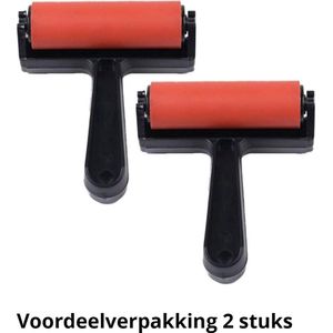 Diamond Painting Roller 10 cm - Rood/Oranje - Verpakking van 2 stuks