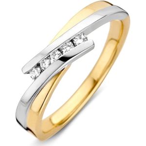 Ring bicolor briljant 0.10 crt.
