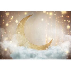Fotografie achtergronddoek opvouwbare Gouden Maan & Sterren
