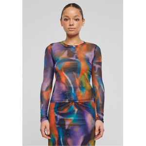 Urban Classics - All Over Print Mesh Longsleeve top - 5XL - Multicolours