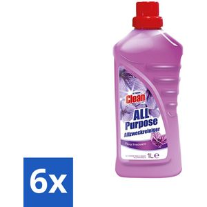 At Home - Clean - Allesreiniger - Floral - Verfrissened - 1 L - Voordeelverpakking - 6 stuks