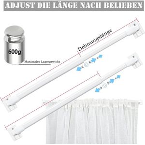 gordijnroede - curtain rod / clothes rail, shower curtain rod ,50 cm ~ 90 cm