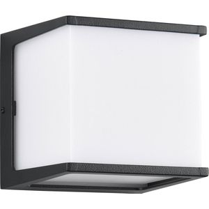 LED Tuinverlichting - Buitenlamp - Wandlamp - Torna Lera - 8W - Warm Wit 3000K - Vierkant - Mat Zwart - Aluminium