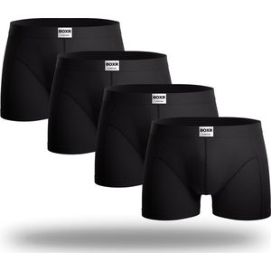 BOXR Underwear - Bamboe Boxershort Heren - Onderbroeken Heren - 4-Pack - XXL- Bamboe Ondergoed - Ondergoed Heren - Zwart - XXL - Bamboo Boxershort voor Mannen