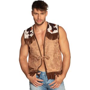 Boland - Vest Western camel (L/XL) - Volwassenen - Cowboy - Cowboy - Indiaan