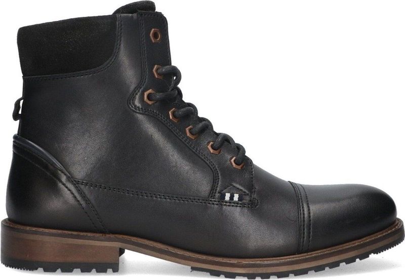 McGregor Heren Boots - Zwart - Veterboots - Leer - Veters