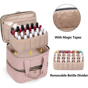 Nagellak organizer, houd tot 48 flessen,, Vintage Roos, 1 Count (Pack of 1)