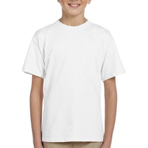 Kinder shirt - T-shirt voor kinderen - Wit - Maat 98/104 - T-Shirt leeftijd 3 tot 4 jaar - BLANCO - T-shirt - zonder print - cadeau - Shirt cadeau