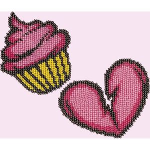 Mini Art Crafts Applicatie Cupcake / heart