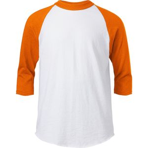 Soffe Klassiek Honkbal Ondershirt 3/4  Mouw - Volwassenen - Oranje - Small