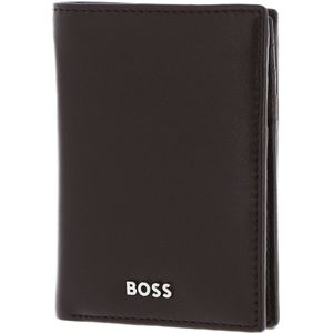 HUGO BOSS Leren Kaarthoes Classic Smooth Trifold Card Case Brown Bruine