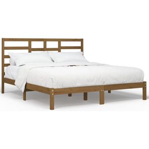 VidaXL Bedframe Massief Hout Honingbruin 200x200 cm