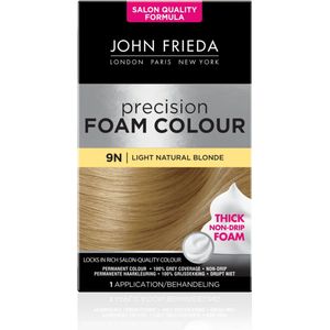 3x John Frieda Precision Foam Colour Haarkleuring 9N Light Natural Blonde