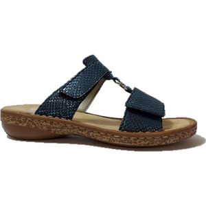 Rieker -Dames - blauw donker - slippers & muiltjes - maat 36