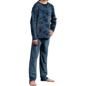 Eskimo Pyjama lange broek - Blue - maat 134/140 (140) - Jongens Kinderen - Katoen/Polyester- 13.46.42108-140
