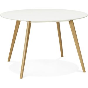 Alterego Ronde keukentafel 'AMY' wit Scandinavische stijl - Ø 120 cm