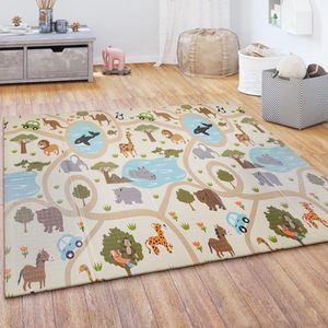 Speelkleed Kruipkleed Kinderen Kleed Opvouwbaar Afwasbaar Omkeerbaar Dier Motief, Maat:180x200 cm, Kleur:Veelkleurig 3