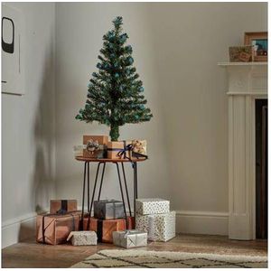Kunstkerstboom verlicht met kleurverandering 90 x 51cm | Argos Home 3ft glasvezel kerstboom - groen