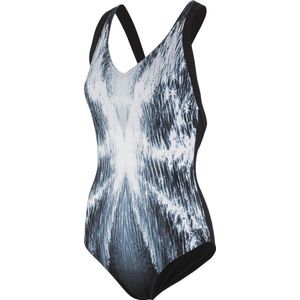 speedo Opalweb Printed Badpak Dames, black/white Maat DE 38 | UK 34