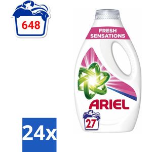 Ariel Original - Fresh Sensations - Vloeibaar Wasmiddel - Witte en Lichtgekleurde Was - 27 Wasbeurten - Voordeelverpakking - 24 stuks