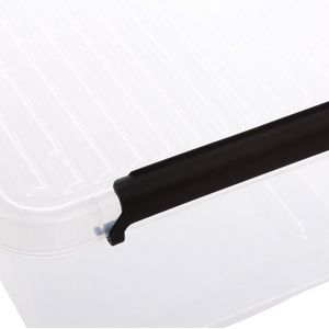 Five® Doorzichtige opbergbox met clipsluiting 12,5 liter - 138838 - Stapelbaar & Met deksel