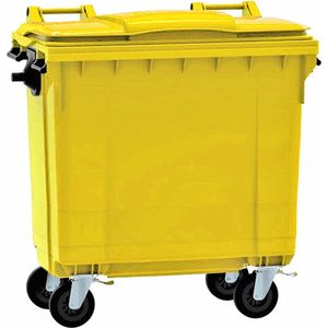 Afvalcontainer 770 liter geel