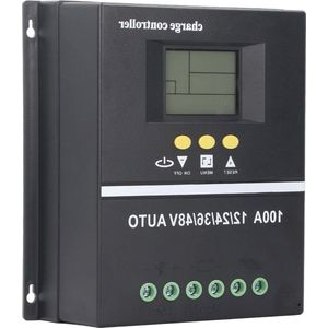 100A MPPT Zonne-laadregelaar - Adaptieve Zonnepaneelregelaar - Dubbele USB-poort - Verlicht LCD-scherm - Gelverzegelde - Overstroomde - Lithiumbatterij .