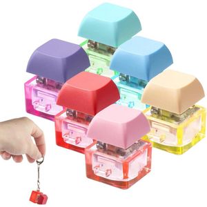 Fidget Toetsenbord Sleutelhanger - Verwijderbaar Karabijnhaak Sleutelhanger - Clip Keycap Fidget Speelgoed - Vinger Decompressie - Stress Verlichten - 6 Kleuren .