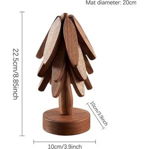 Gran VidaÂ® - Houten Onderzetters - Uniek Design - Handgemaakt - Ã˜ 20 cm