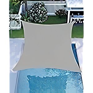 luifel 3 x5 m, waterdicht (min. 1000 mm), UV-bescherming, zonwering van scheurvast polyester, houdt 93% van de zonnestralen weg, weerbestendig, tuin, balkon, lichtgrijs GSH35QY