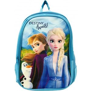 Frozen Anna & Elsa & Olaf Rugzak School Tas 6-12 Jaar Disney Blauw