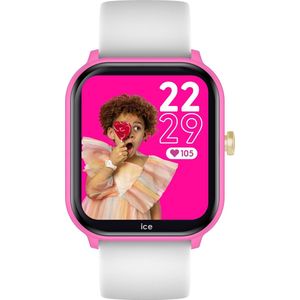 Ice Watch Ice Smart Junior 2.0 - Flashy Pink - White 022798 Horloge - Siliconen - Wit - Ø 38 mm
