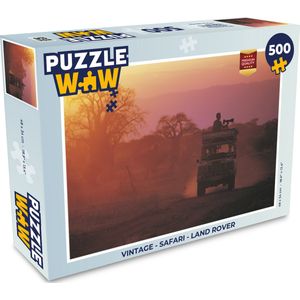 Puzzel Vintage - Safari - Land Rover - Legpuzzel - Puzzel 500 stukjes