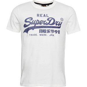 Superdry O-hals shirt vintage vl big logo wit - 3XL