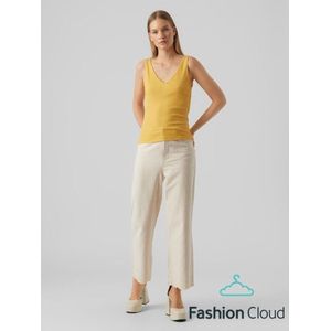 Vero Moda Ezra Sl V-neck Top Golden Cream GEEL S