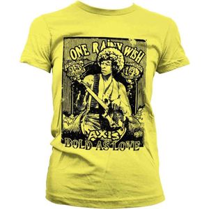 Jimi Hendrix Dames Tshirt -2XL- Bold As Love Geel