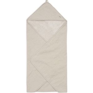 Jollein - Badcape 75x75cm - Baby Handdoek met Badcape, Omslagdoek, Badponcho - Soft Waves - Nougat