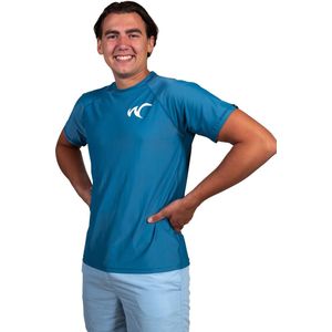 Watrflag Rashguard Cadiz - Heren - Blauw - UV beschermend surf shirt regular fit M